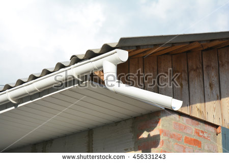Soffit is used to cover the bottom edge of the roof overhang. This leaves a void area where wasps can enter through gaps and build their nests.