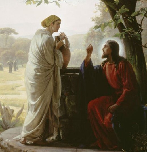 Jesus gives respect to the woman who had a bad reputation (John 4: 1-30).  Painting by Carl Heinrich Bloch