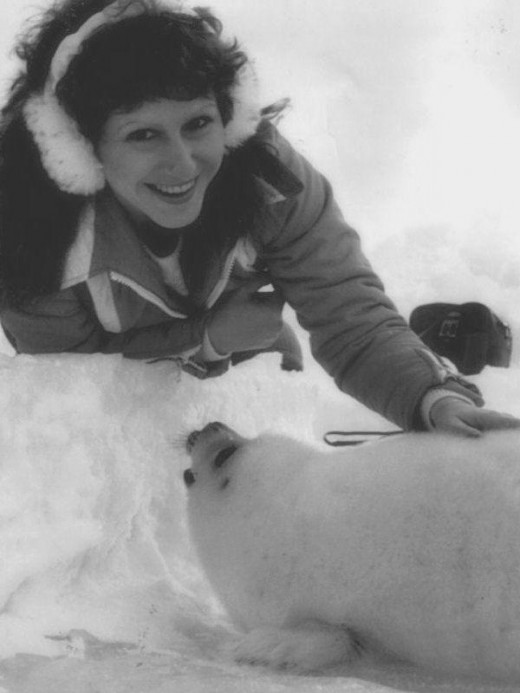 Mary Alice and seal pup