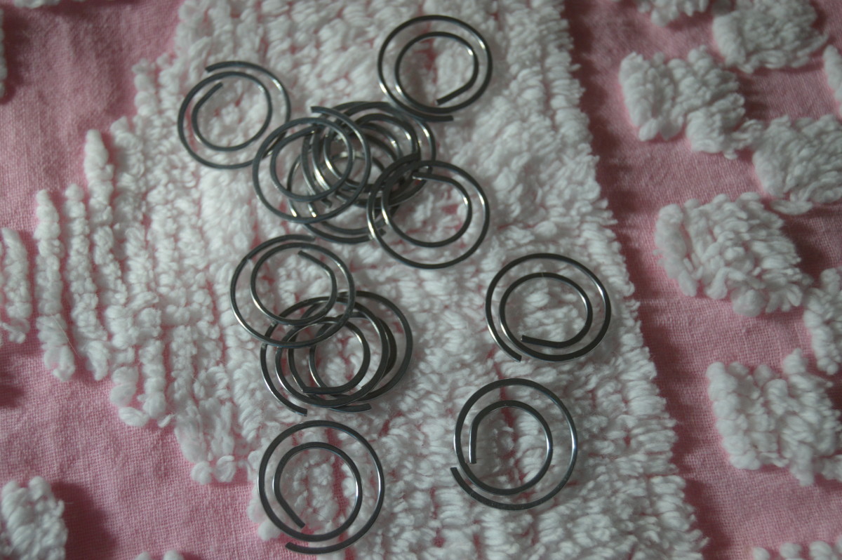 Round paper clips.