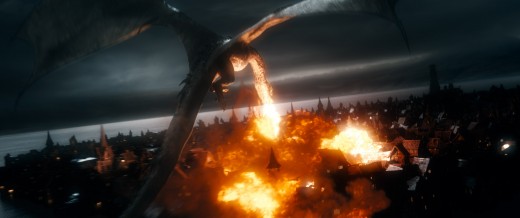 Smaug's assault on Laketown is visually spectacular and a great way to open the film