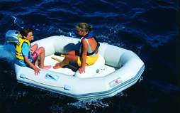 Avon inflatable dinghies are designed to be stable and safe.