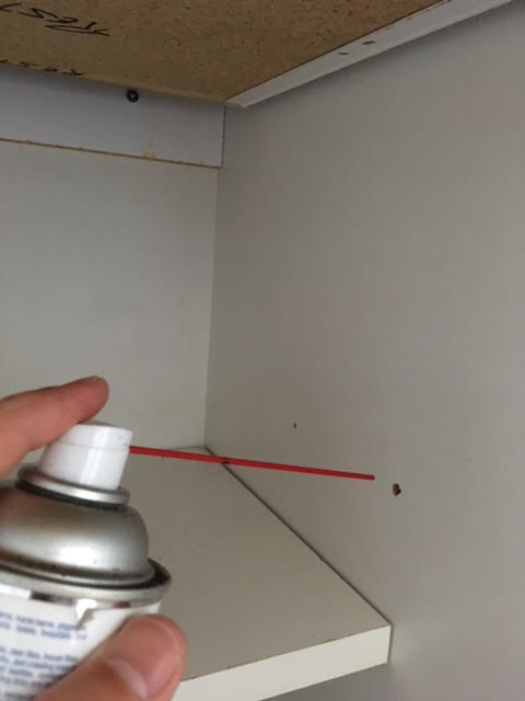 don't overlook areas such as shelving peg holes