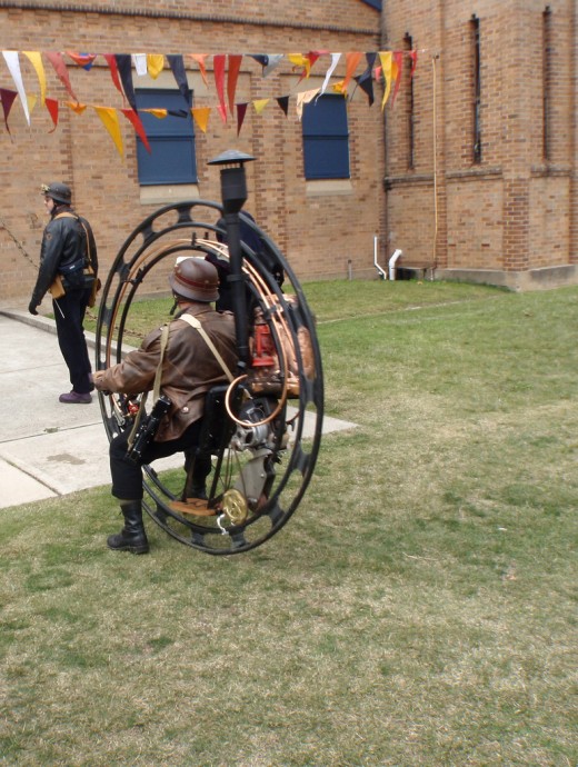 Steampunk unicycle