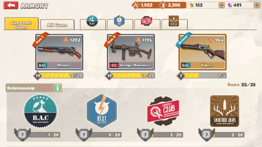 Suggestion of Set of Guns for Battle