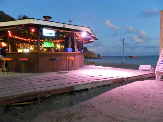 Drinks deck and bar adjacent to the Mexican eatery