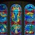 the famous "blue" stained glass of France's Chartres Cathedral