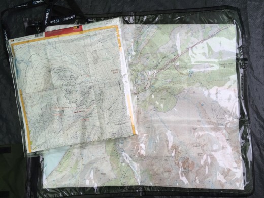 All our mapping for the mountain track up Ben Nevis is weather proofed.We have to be familiar with the route for our own safety. We also have a pocket GPS loaded with the route in case the weather closes in. Spare batteries and a compass too.