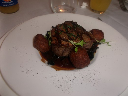 This was my Fillet Mignon with Black Trumpet Mushrooms