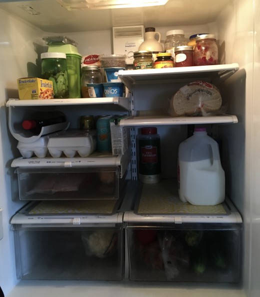Fridge, after cleaning.