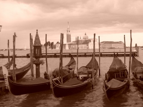 Gondola's in Venice, Italy