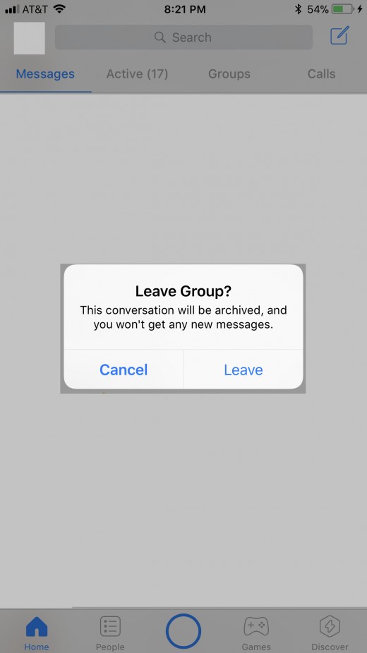 Tap "Leave."