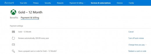 Click "Change How You Pay" to the right of your credit card information in the Payment Settings section to access a drop-down menu.