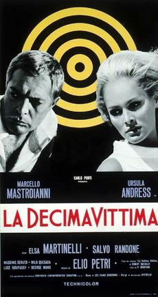 Italian Film Poster for "The 10th Victim".