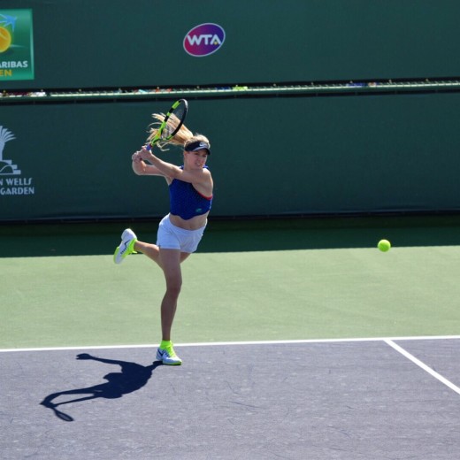 Here is my attempt at capturing Element #3. This is Canadian tennis player Eugenie Bouchard at the BNP Paribas Open in March 2016 at Indian Wells, CA.