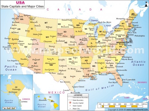 Map of USA 