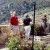 Viewing one of the garden plots + hillside scenery from the monastery Viewing one of the garden plots + hillside scenery from the monastery