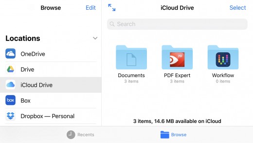 Tap to launch the "Files" app on your Apple iPhone or iPad, and then select the storage service you want to share a file from.