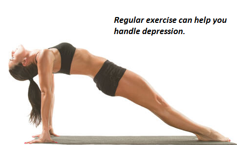 You can handle depression by engaging in regular exercises.