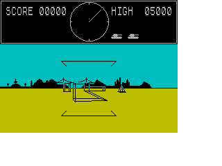 A vector graphics tank is in your sights in 3D Tank Duel on the ZX Spectrum