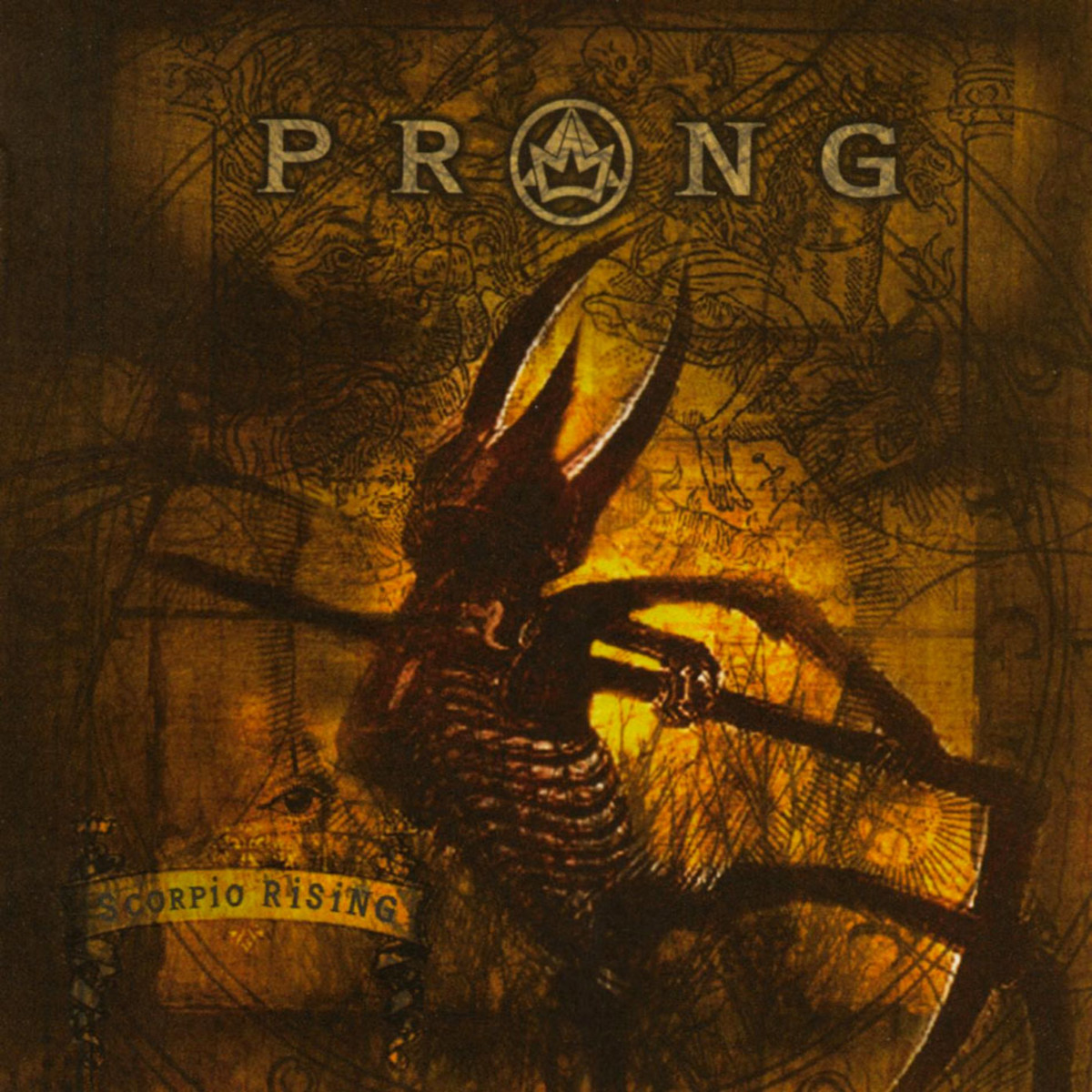 The front album cover for Scorpio Rising has a scorpion in the middle of it which is interesting because the band took out the letter n when composing the album's title.