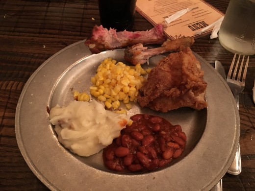 I was so excited by the food magically appearing during the show that I forgot to take a picture. I'm sure from the rib and cleaned chicken leg you can assume that it was delicious. 