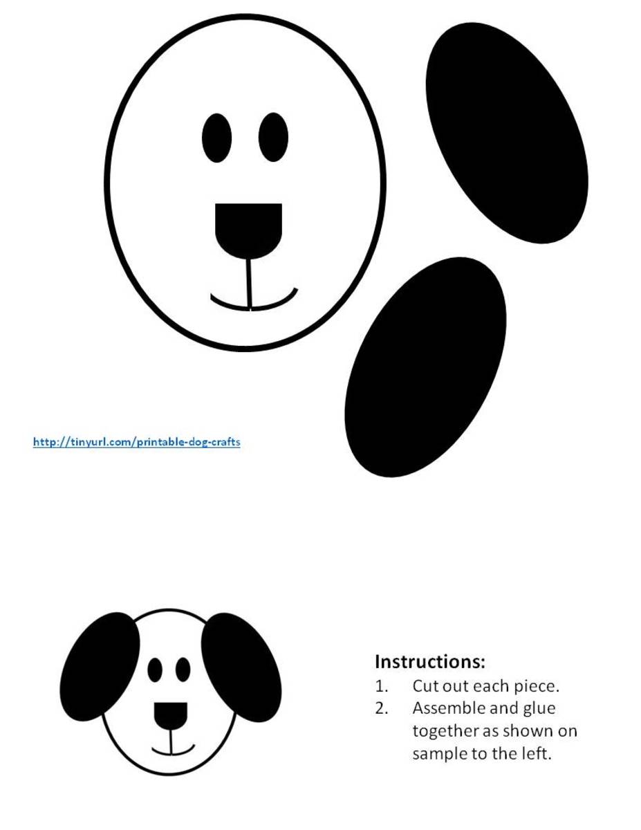 Printable Dog Patterns With Simple Shapes for Kids' Crafts