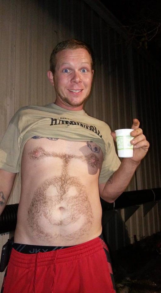 Getting creative with the chest hair