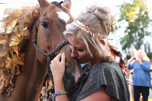 Kayla Barteau with her horse.