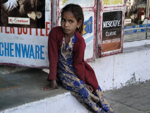 Young girls like this one living in India are in danger of becoming sex trafficking victims.