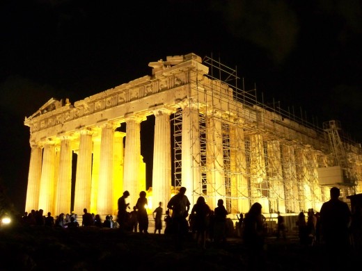 Parthenon at Night 