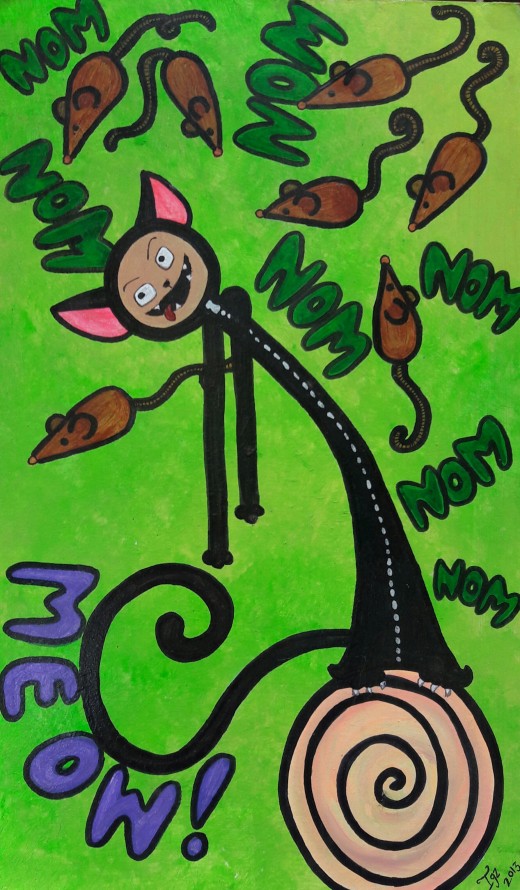 Both the fairy and the cat and mouse pictures in this hub were done by the very same soft-hearted, small-money loving Emma (aka Igz) who is now all grown up yet has not changed at all.