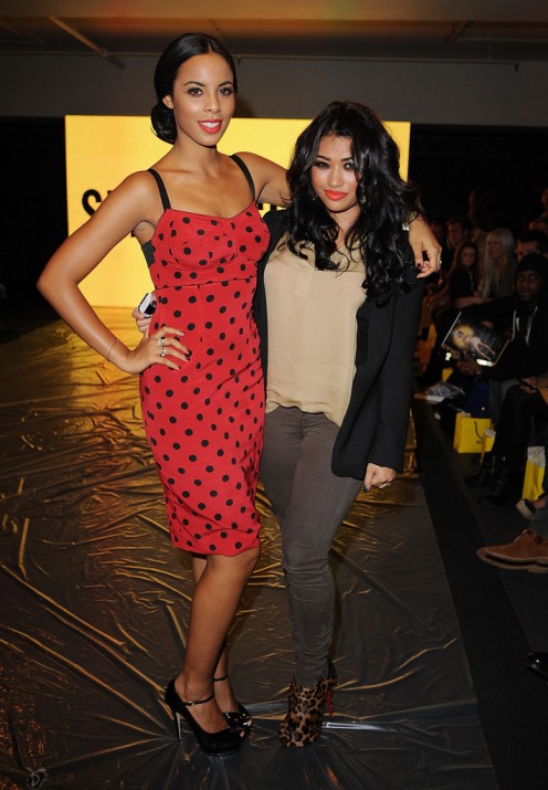 Vanessa White is seen here with band mate Rochelle Humes (then Wiseman) in London, England in 2011.