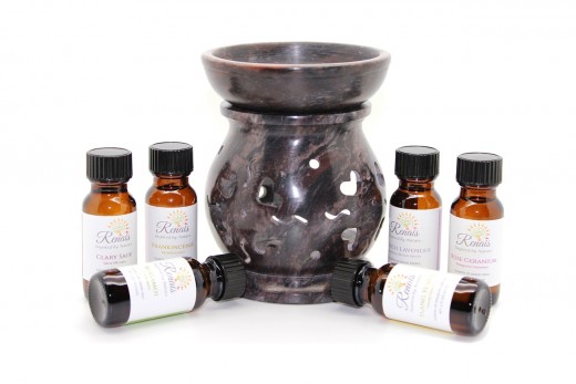The best way to apply aromatherapy through the sense of smell is with a "diffuser," also called an "oil burner."