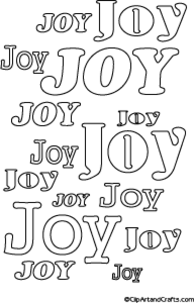 Word Joy Coloring Page Coloring Pages