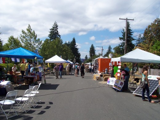 Actual events, like this street fair, cannot be changed in historical fiction.