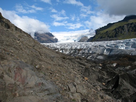 The Svínafellsjökull glacier, Iceland, a filming location for Interstellar.