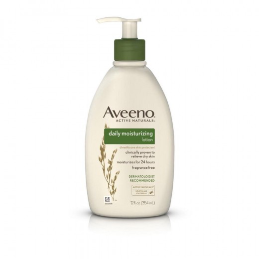 My go-to moisturizer for face and body, Aveeno Daily Moisturizing Lotion