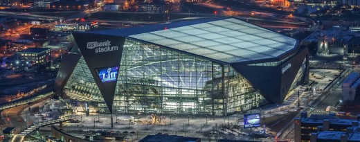 U.S. Bank Stadium. Home of the Minnesota Vikings, and Super Bowl 52
