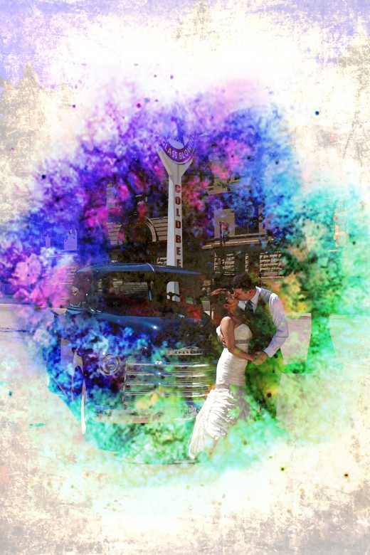 Here is a portrait of a wedding I did back in 2015. This was my first watercolor portrait.