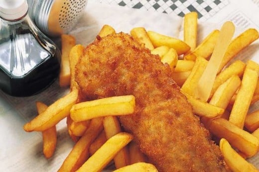 Cod & Chips, lads'n'lasses! You want scraps? Wassat? Folk up North get them offered, they're the bits of fried batter left in the frier after the chips have been shovelled into your takeaway tray - used to be newspaper...  