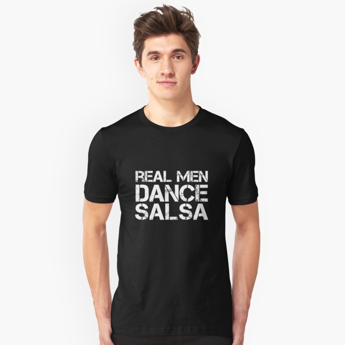 T-shirts with a fun dance quote can be good conversation starters, especially if you are going to a more casual salsa club.
