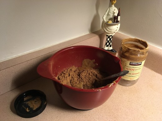 Put the almond butter and the chocolate first, and mix slowly. Do not put maple syrup until the  almond butter and the chocolate are completely mixed