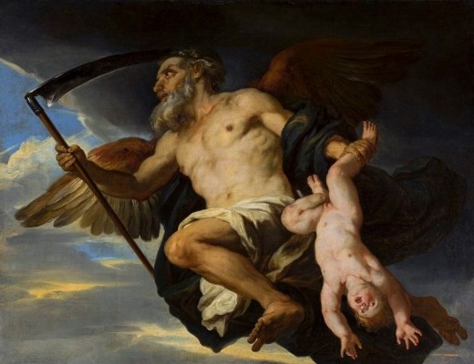 (Father Time) Chronos and his child.