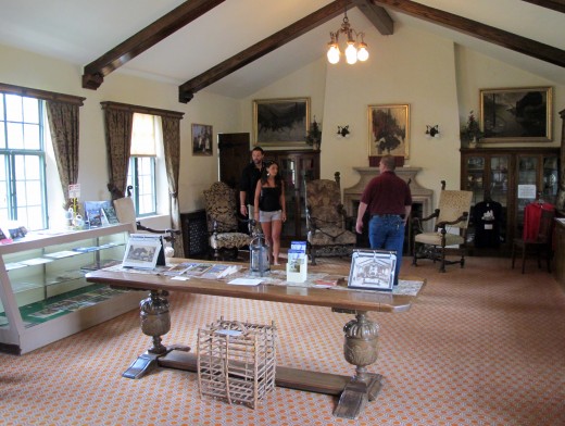 Visitors in a room of the Castle during Curwood Festival