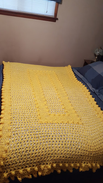 I got the yellow popcorn stitch from Vanna's A-Z Afghans book!