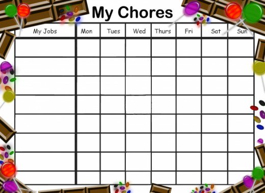 Free Printable Chore Chart For 4 Year Old