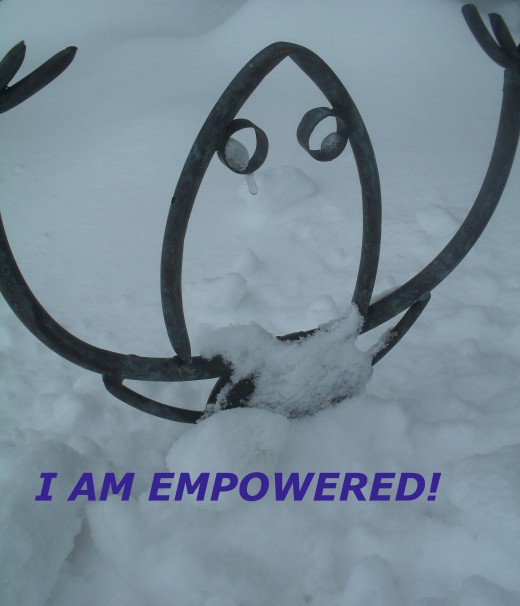 This frog with his hands up and free reminds me how we feel when we are empowered. There is that sense of openness and power within we call confidence. 