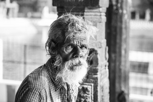 Photo of homeless man
