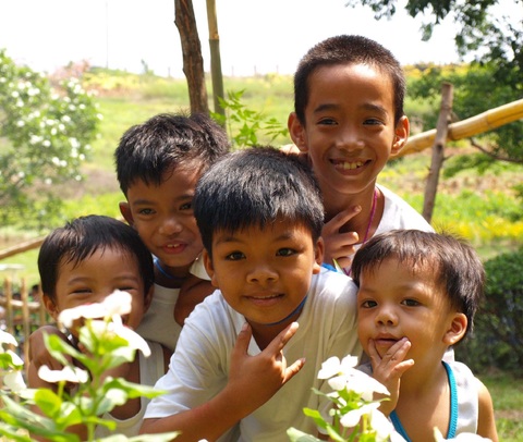 Cheerful Filipino children